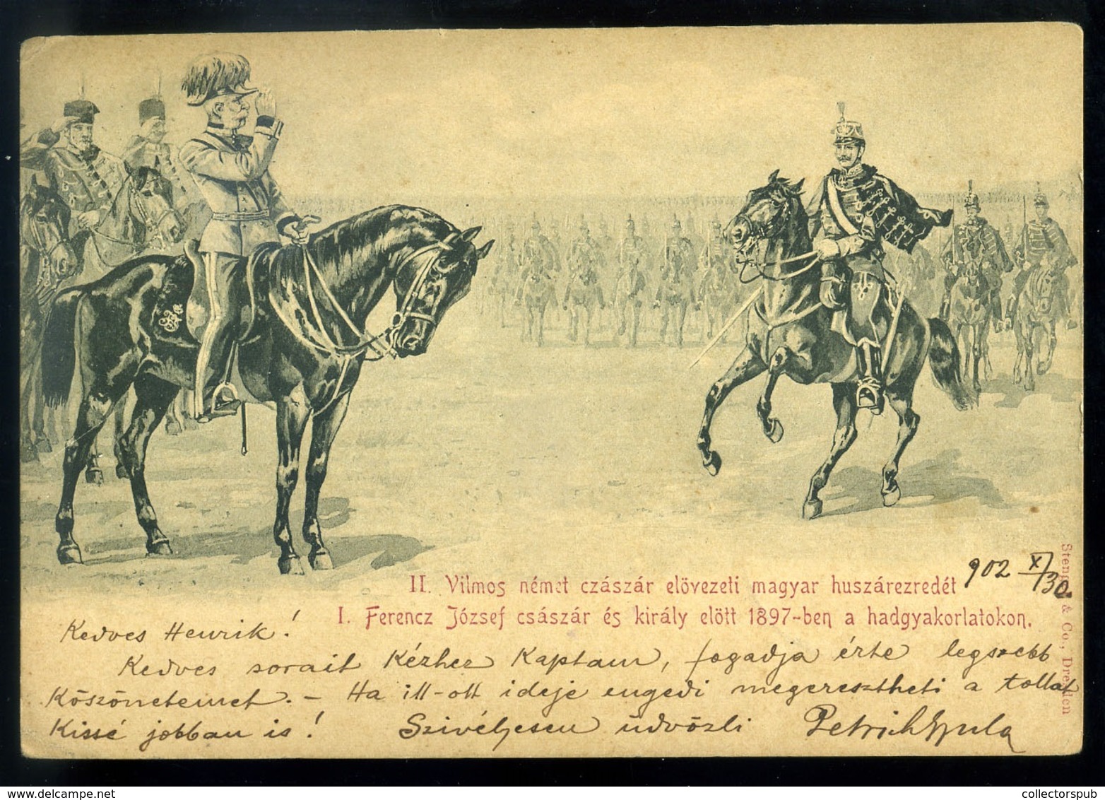 1902. II. Vilmos és Ferencz József Császár, Régi Képeslap - Hongarije