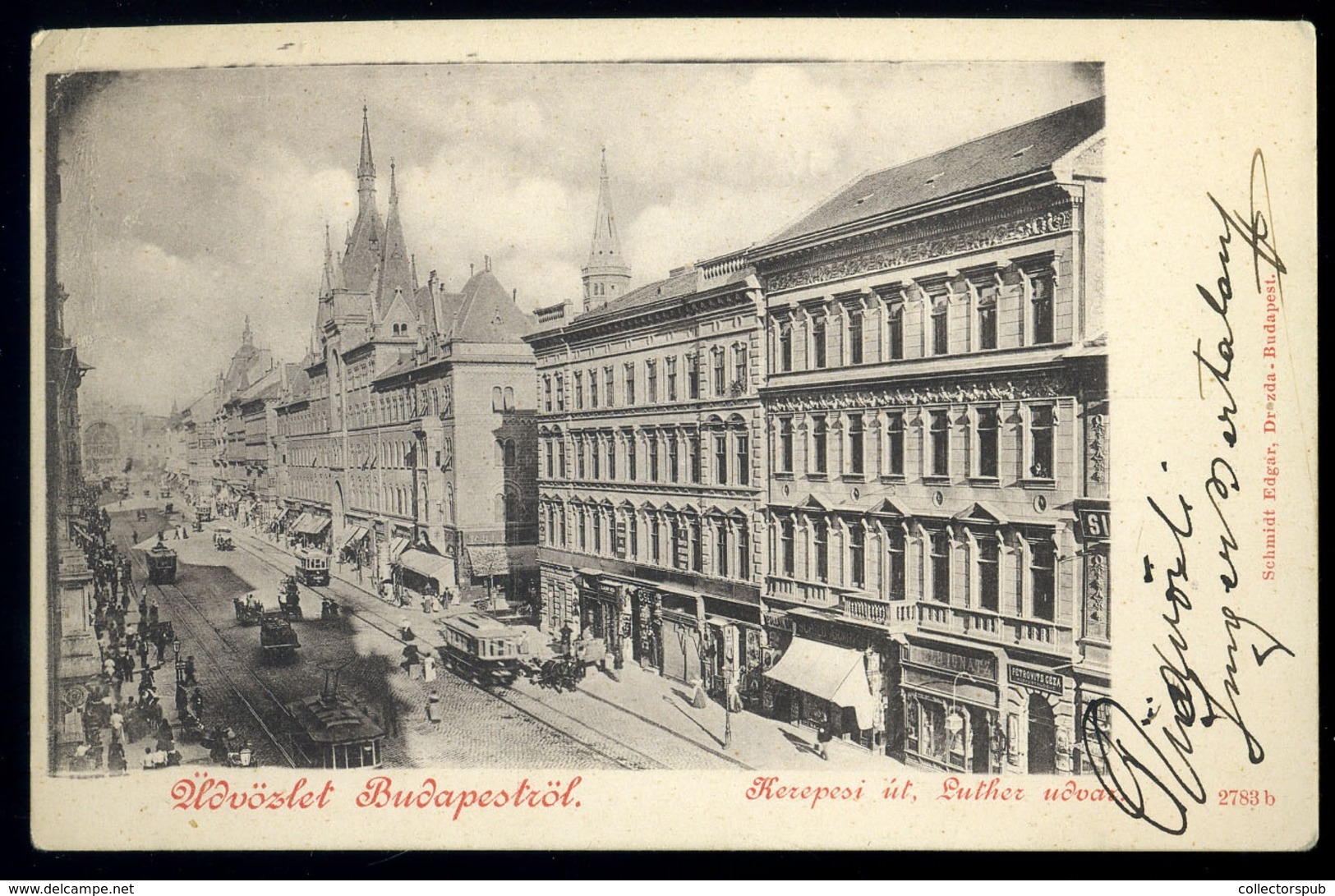 BUDAPEST 1900. Cca. Kerepesi út, Luther Udvar, üzletek, Régi Képeslap - Hungary