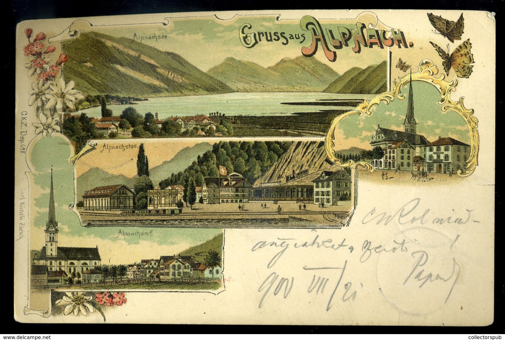 SVÁJC 1900. Alpnach, Litho Képeslap - Other & Unclassified