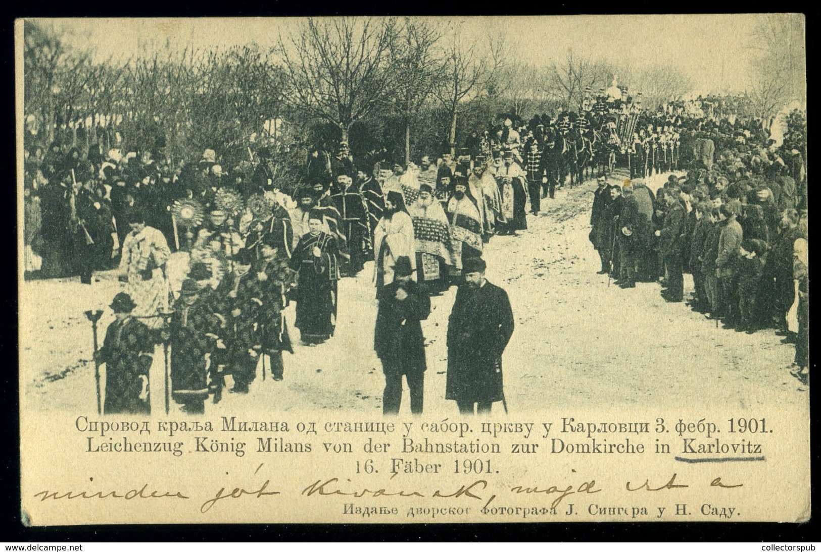 KARLÓCA / KARLOVITZ 1901. Royalty, Régi Képeslap - Hungary