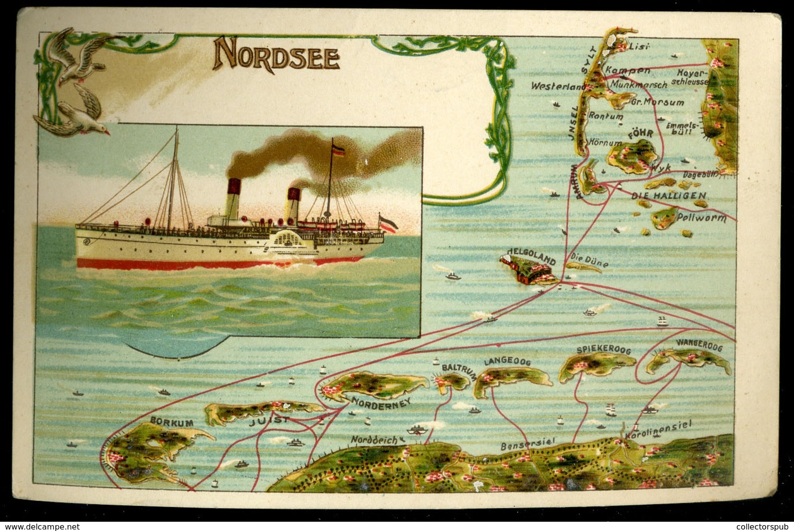 NORDSEE Litho Képeslap - Other & Unclassified