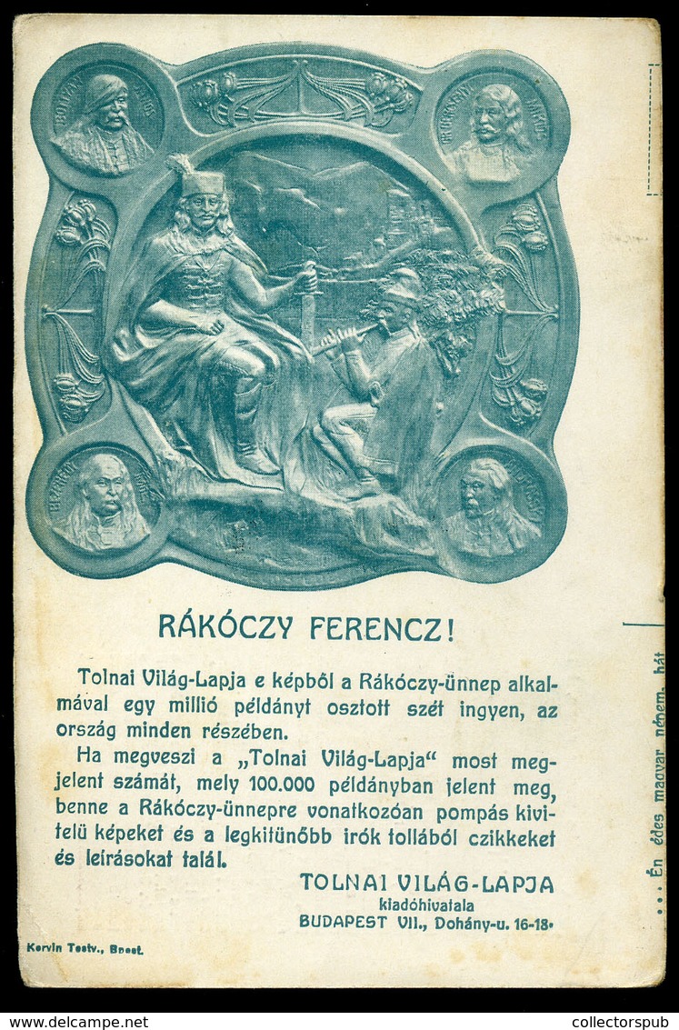 RÁKÓCZI Régi Képeslap - Hungary
