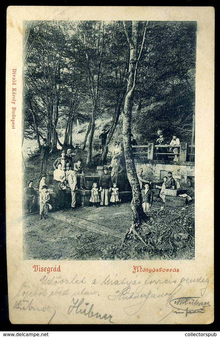 VISEGRÁD 1900. Régi Képeslap , Divald - Hungary