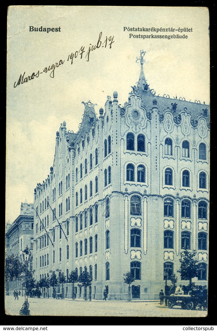 BUDAPEST 1907. Postatakarékpénztár épület Régi Képeslap - Hongrie
