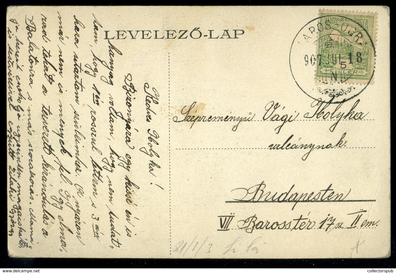 BUDAPEST 1907. Postatakarékpénztár épület Régi Képeslap - Hongarije