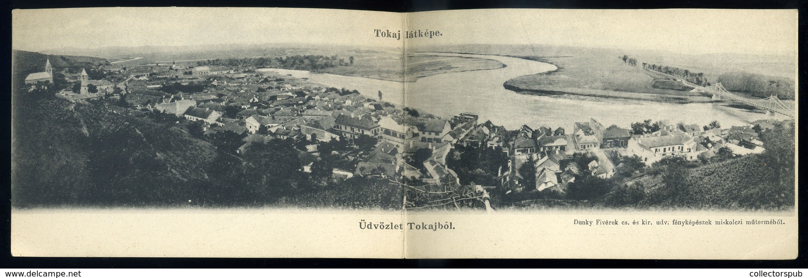 TOKAJ 1905. Ca. Panoráma Képeslap - Hongarije