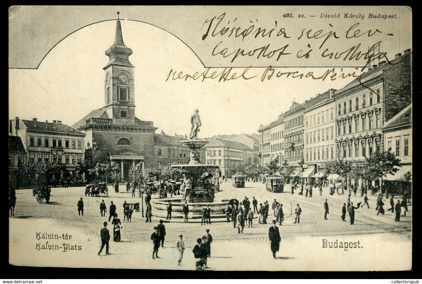 BUDAPEST 1902. Kálvin Térm Régi Képeslap, Divald - Ungheria