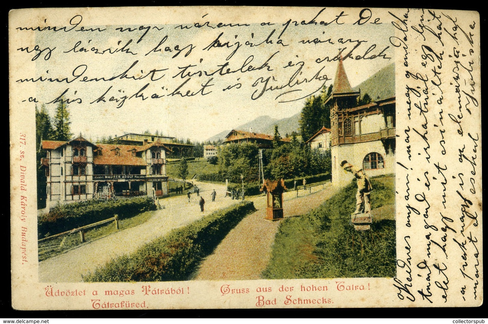 TÁTRA 1900. Régi Képeslap , Divald - Hongarije