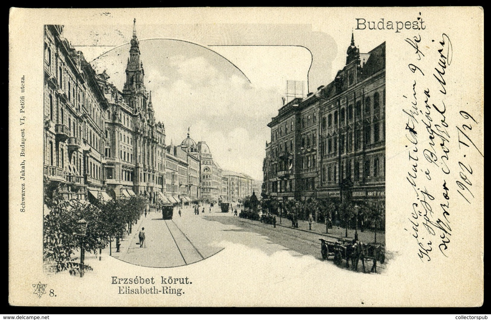 BUDAPEST 1902. Erzsébet Körút, Régi Képeslap - Used Stamps