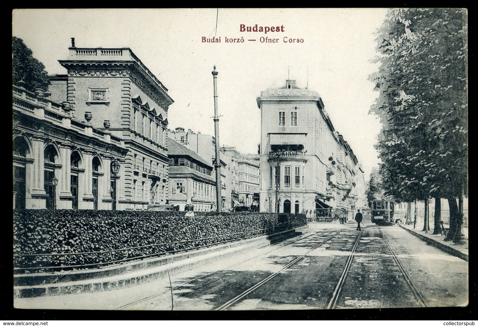 BUDAPEST 1913. Budai Korzó, Régi Képeslap - Oblitérés