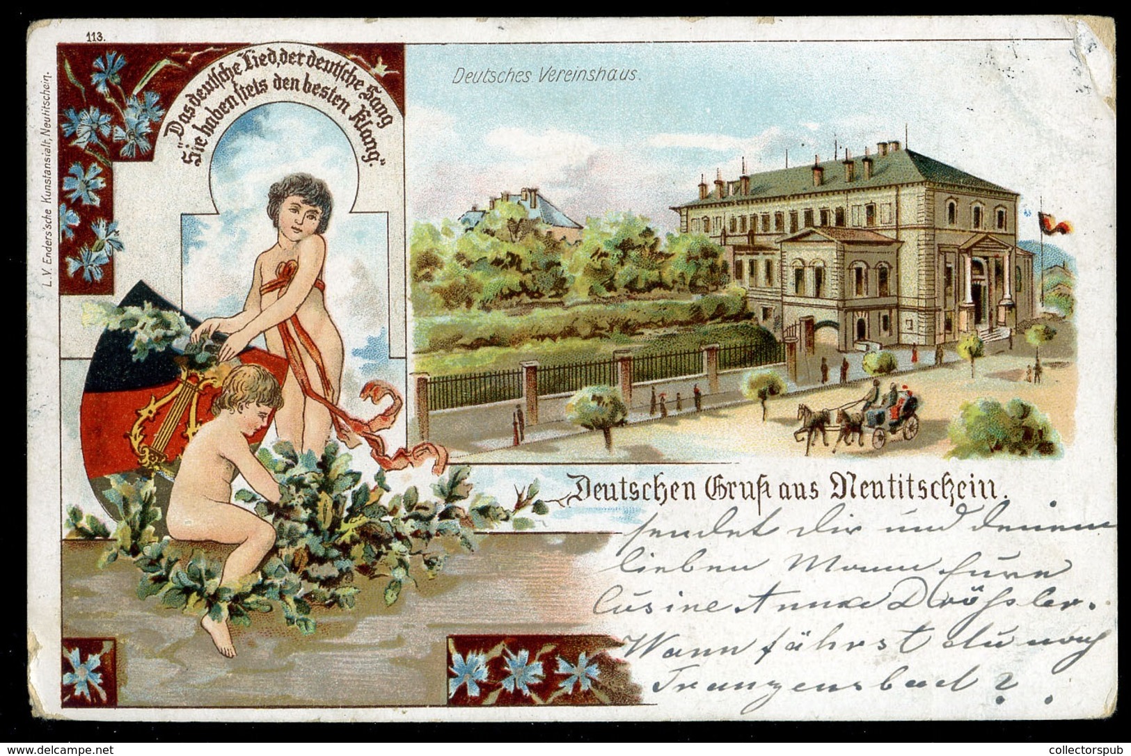 AUSZTRIA Neutitschein 1900. Litho Képeslap - Andere & Zonder Classificatie