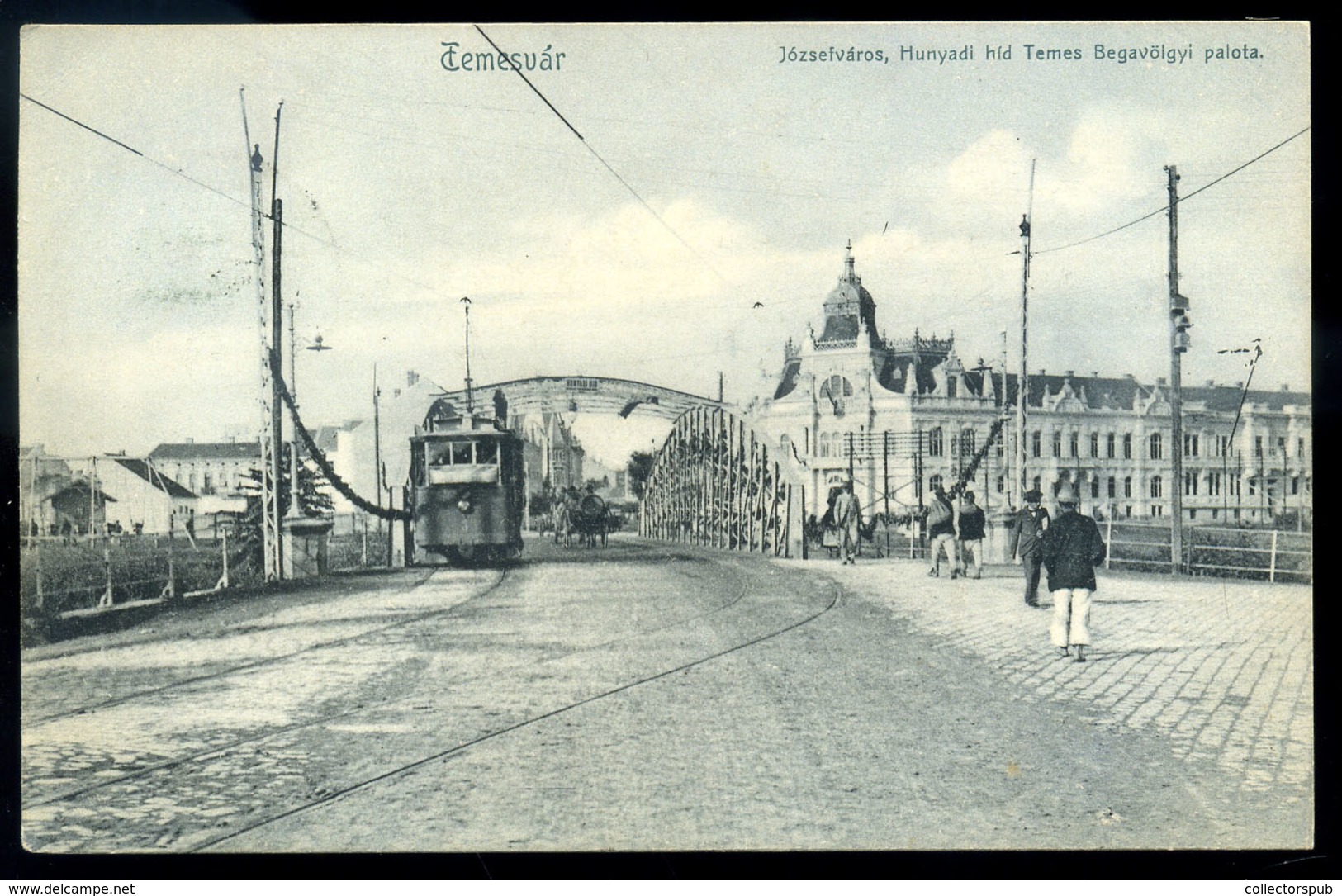 TEMESVÁR 1905. Hunyadi Híd, Villamos Régi Képeslap - Hongarije