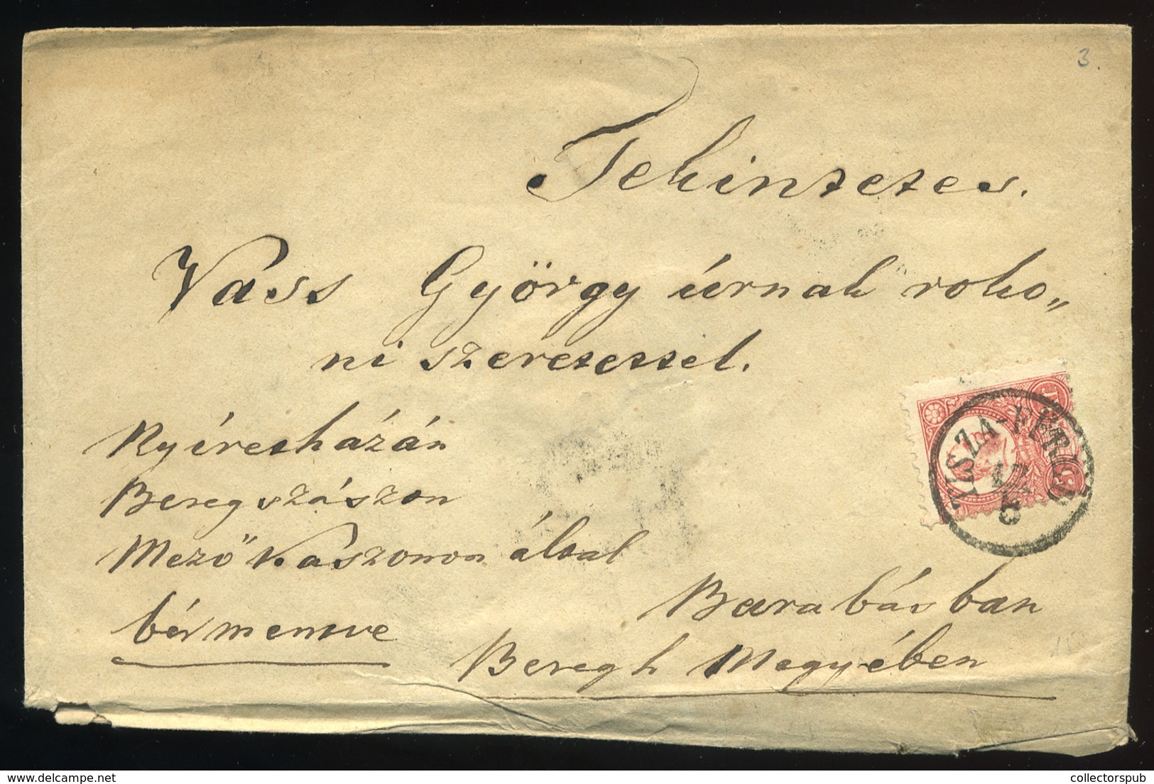 TISZAFÜRED 1872. Levél Beregszászra Küldve - Used Stamps