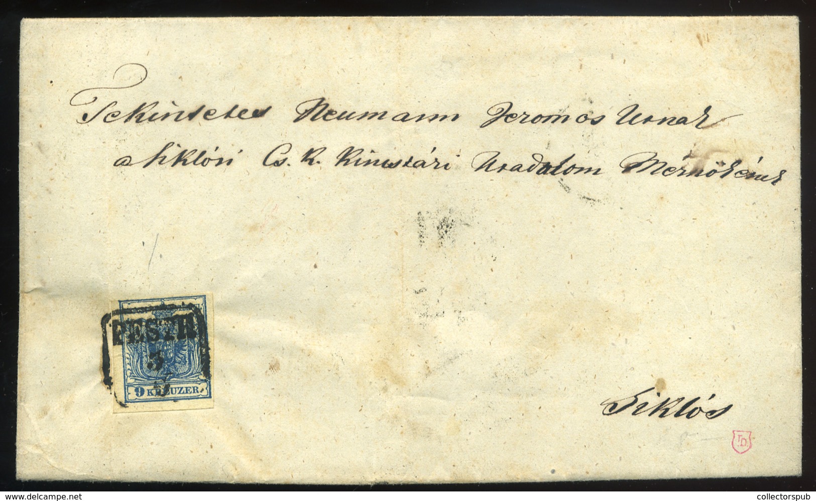 PEST 1854. Szép 9Kr-os Levél Siklósra Küldve - Used Stamps