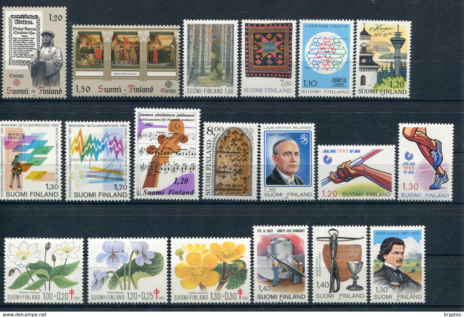 Finland. 19 Stamps - Unused With Invisible Hinge Marks - Sammlungen