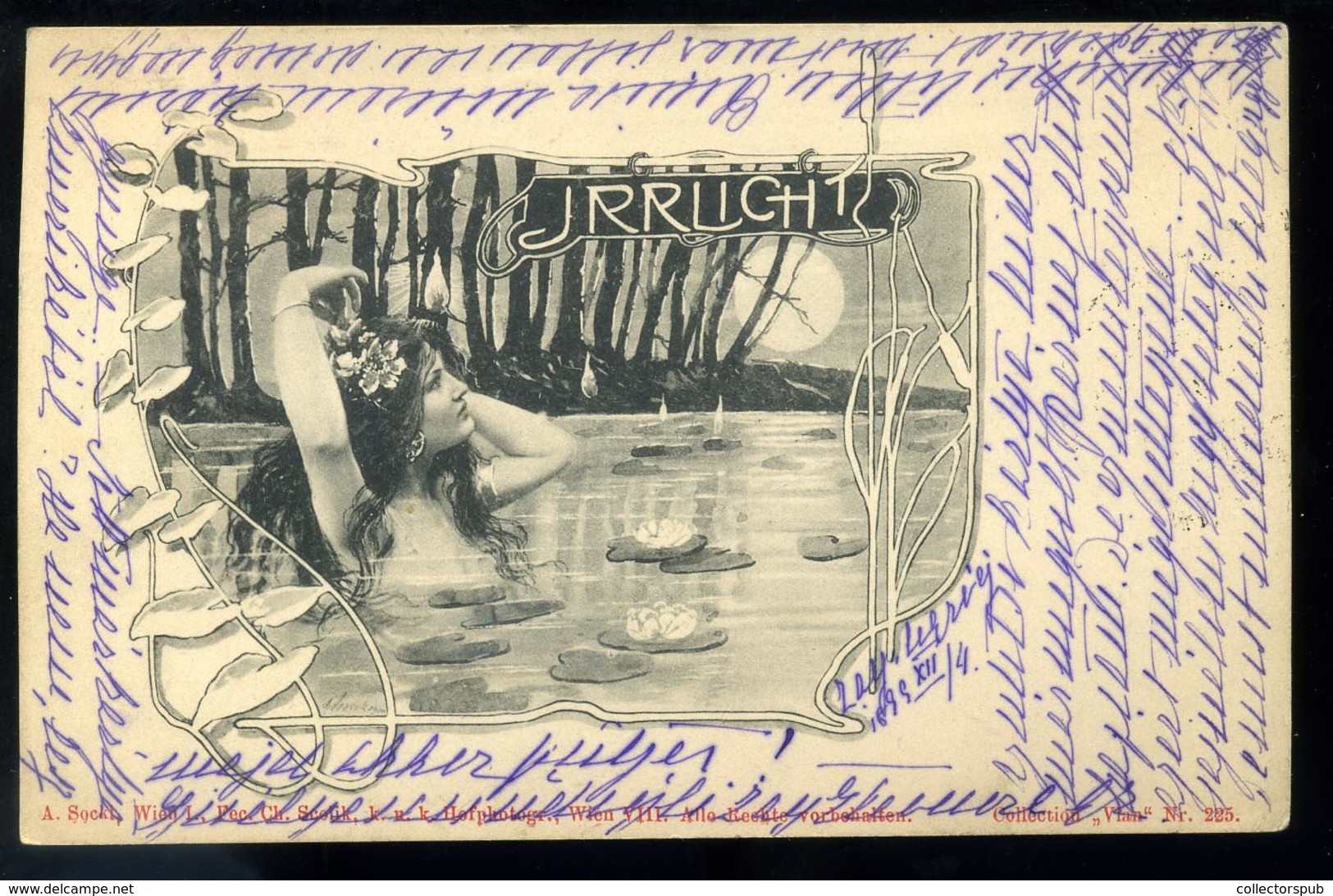 1900-13. 4db Képeslap, Postatörténeti érdekességekkel, Kék Bélyegzés, Postaügyn Stb. - Used Stamps