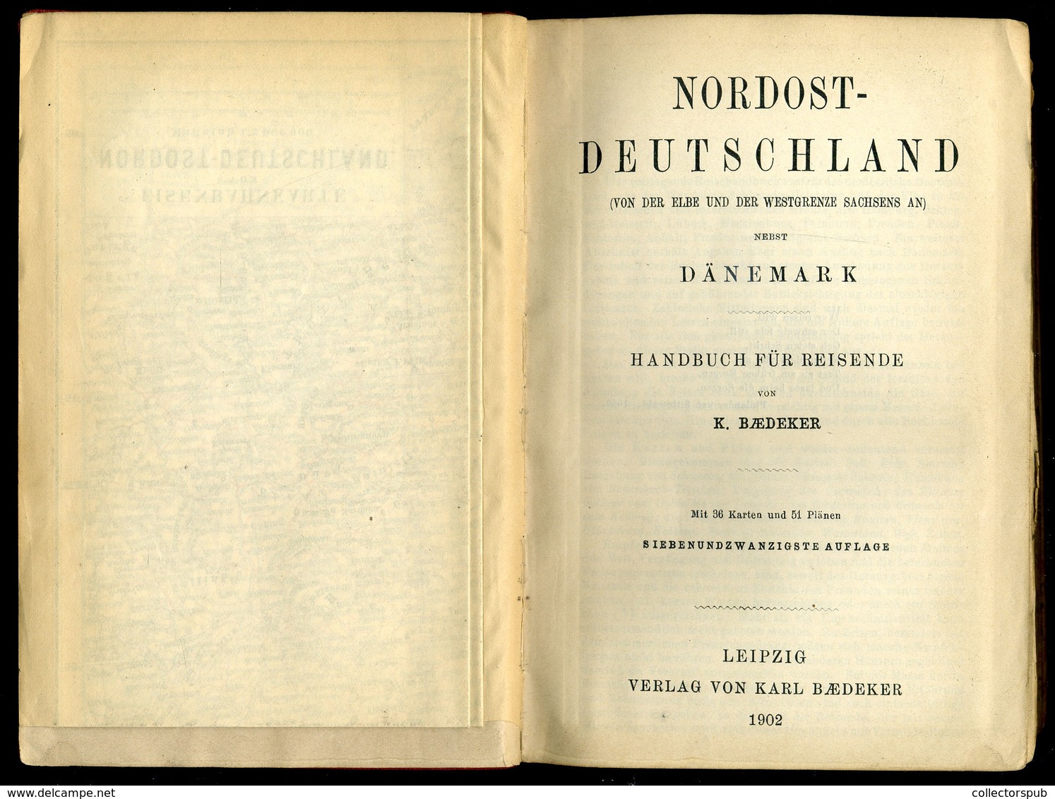 BAEDEKER Nordost-Deutschland 1902. Szép, Komplett - Non Classés