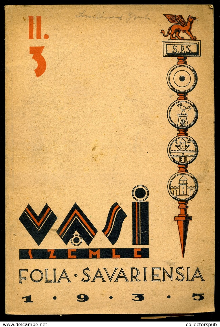SZOMBATHELY 1937. Vasi Szemle /Folia Savariensia 2db Kiadvány - Unclassified