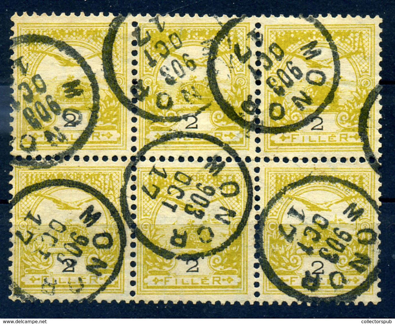 MONOR 2f Hatos Tömb, Szép Egykörös Bélyegzés - Used Stamps