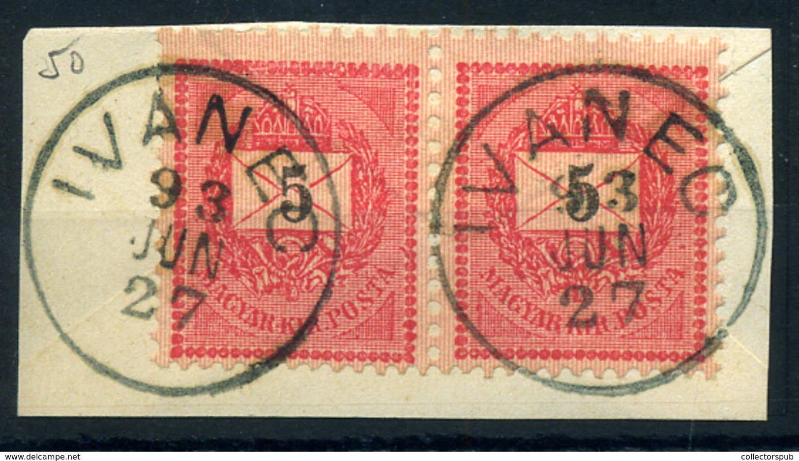 IVANEC 5Kr Pár, Szép Bélyegzés / 5 Kr Pair, Nice Pmk - Used Stamps