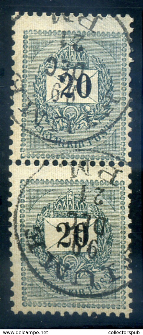 FIUME 20Kr Pár, Szép Bélyegzés / 20 Kr Pair, Nice Pmk - Used Stamps