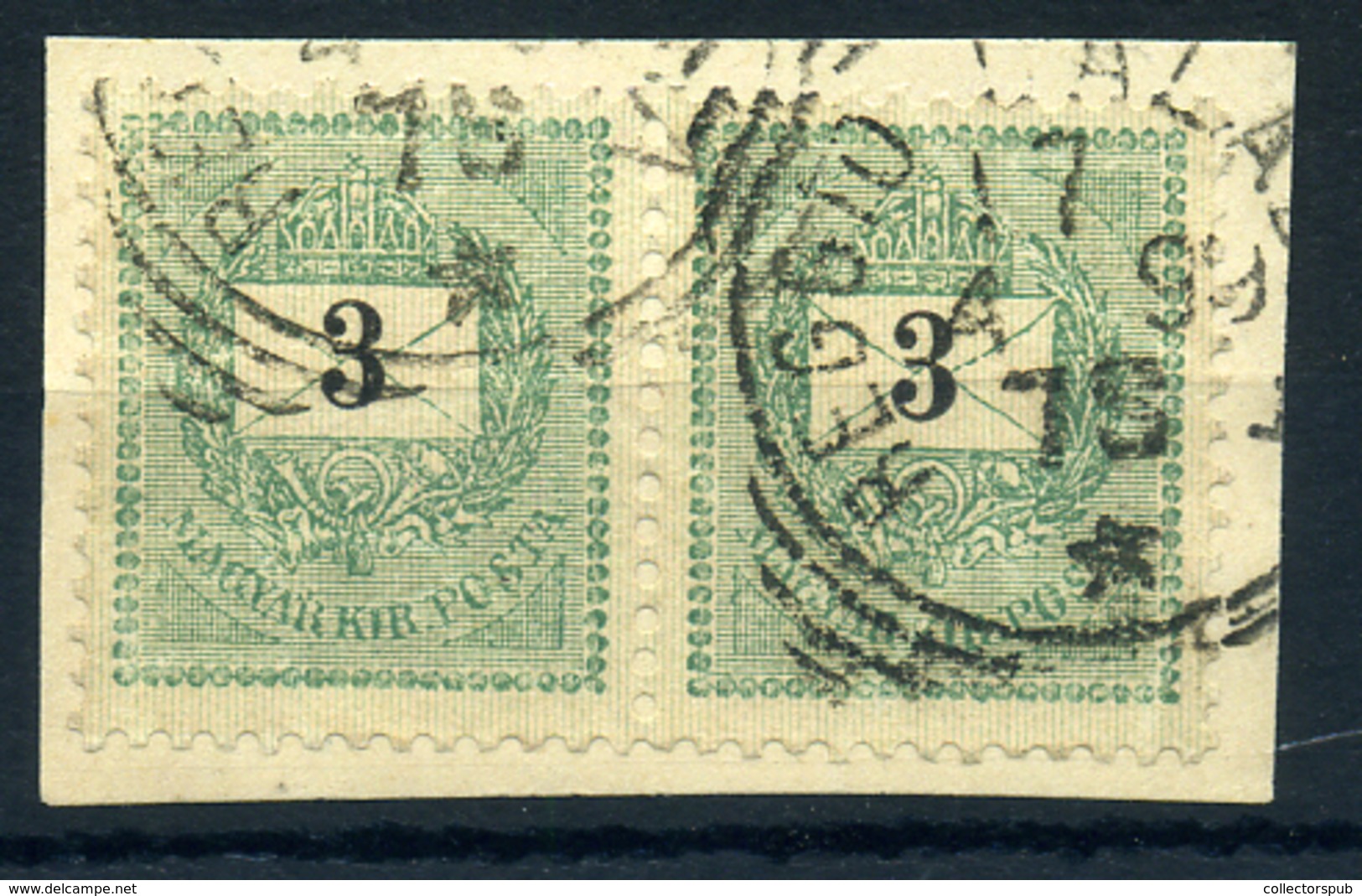 3Kr Pár , Tengeri Posta Bélyegzés Bélyegzés - Used Stamps