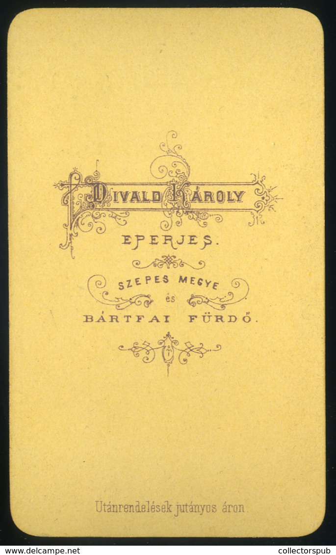EPERJES 1870. Divald Károly : Ismeretlen Gyerek, Visit Fotó - Other & Unclassified