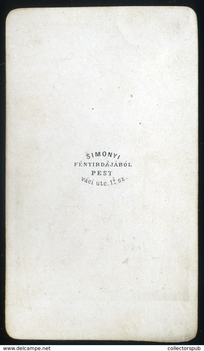 PEST 1865. Ca. Simonyi : Férfiak, Visit Fotó - Other & Unclassified