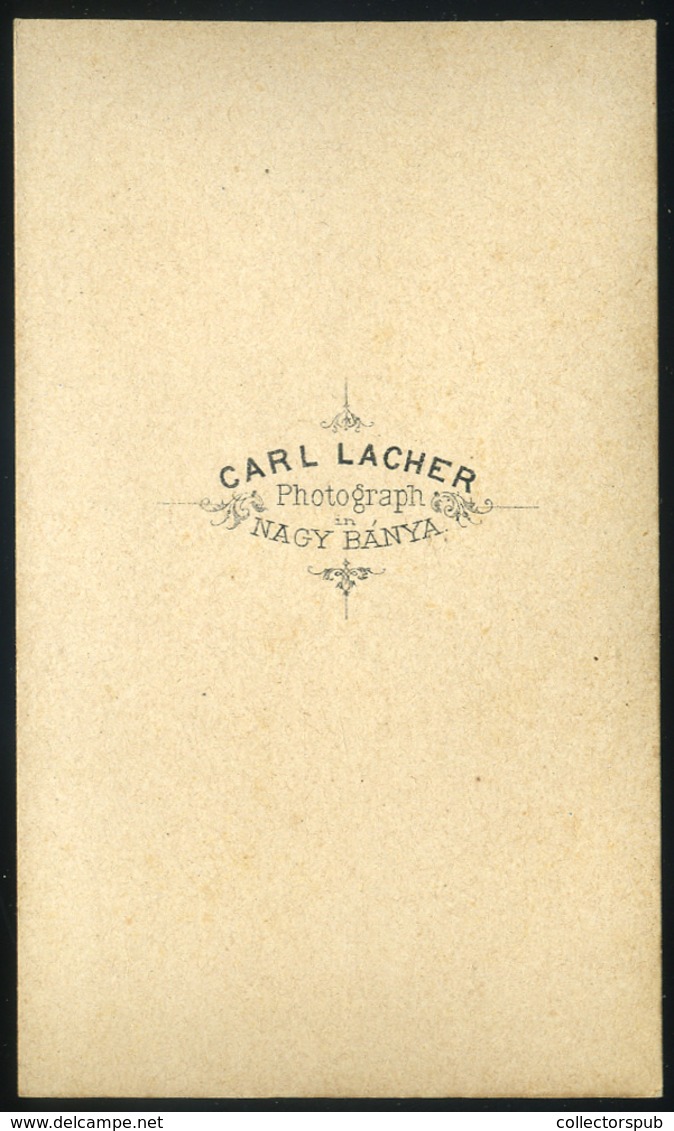 NAGYBÁNYA 1860-65. Ca. Carl Lacher : Család, Ritka Visit Fotó - Sonstige & Ohne Zuordnung