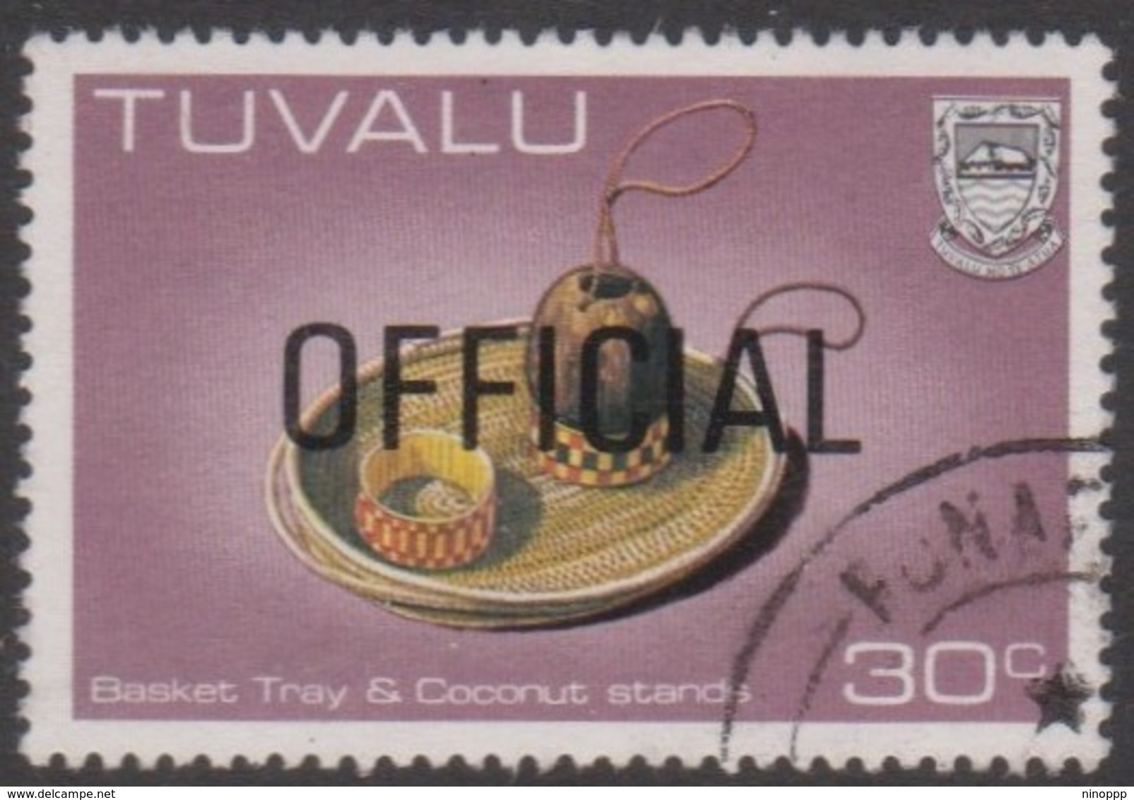 Tuvalu SG O 24 1983 OFFICIAL,30c Reef Sandals, Overprinted Official, Used - Tuvalu