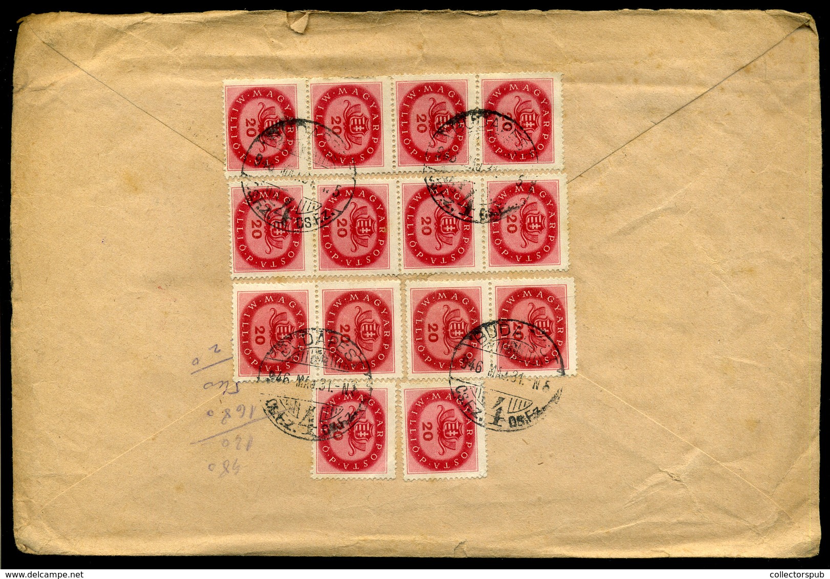 BUDAPEST 1946.05.31. 100g-os Infla Levél Svájcba Küldve, Ritka! / 100g (5th Class) Cover 38 Stamps Budapest To Zurich 31 - Covers & Documents
