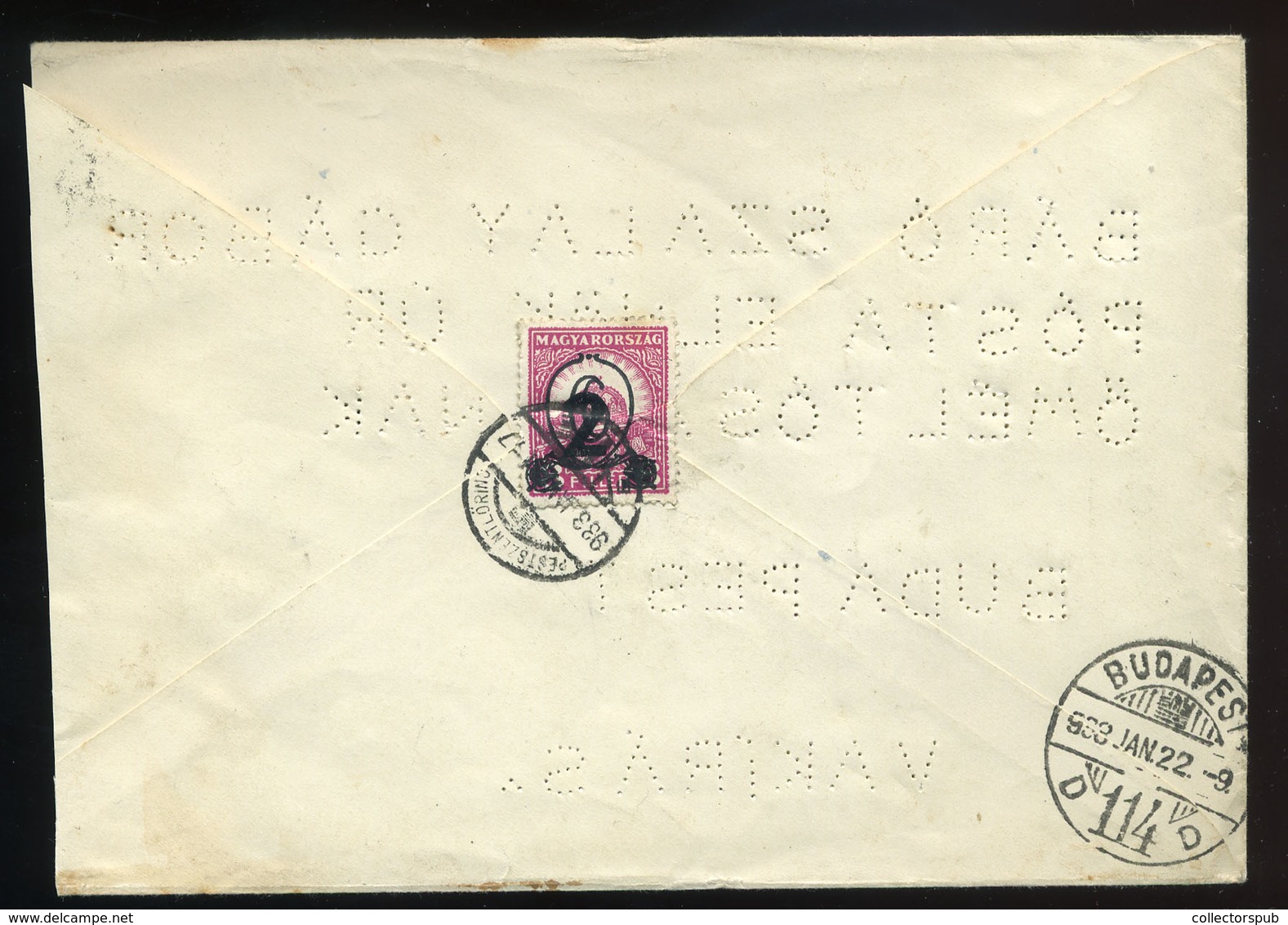 BUDAPEST 1932. Vakírás, Báró Szalay Gábor Posta Elnöknek, A Bélyeg Múzeum Alapítójának , Küldött Minta Levél. Különleges - Brieven En Documenten