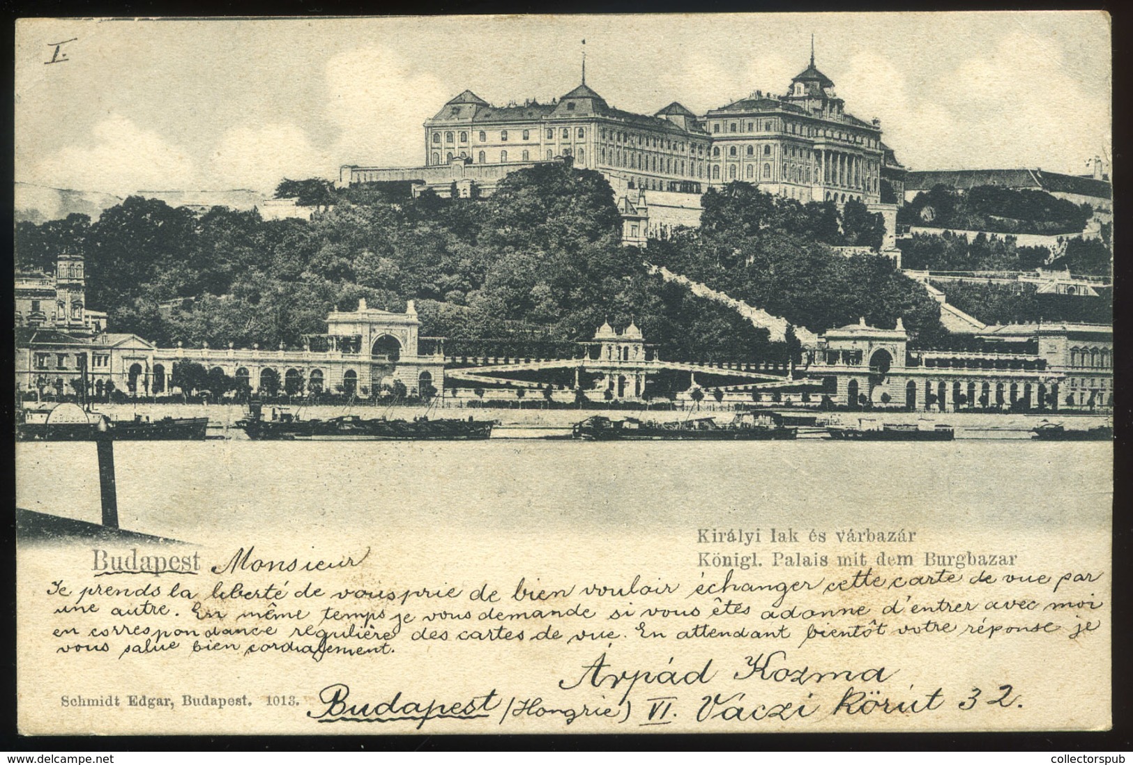 BUDAPEST 1902. Képeslap, Céglyukasztásos Bélyeggel Krétára Küldve! - Gebruikt