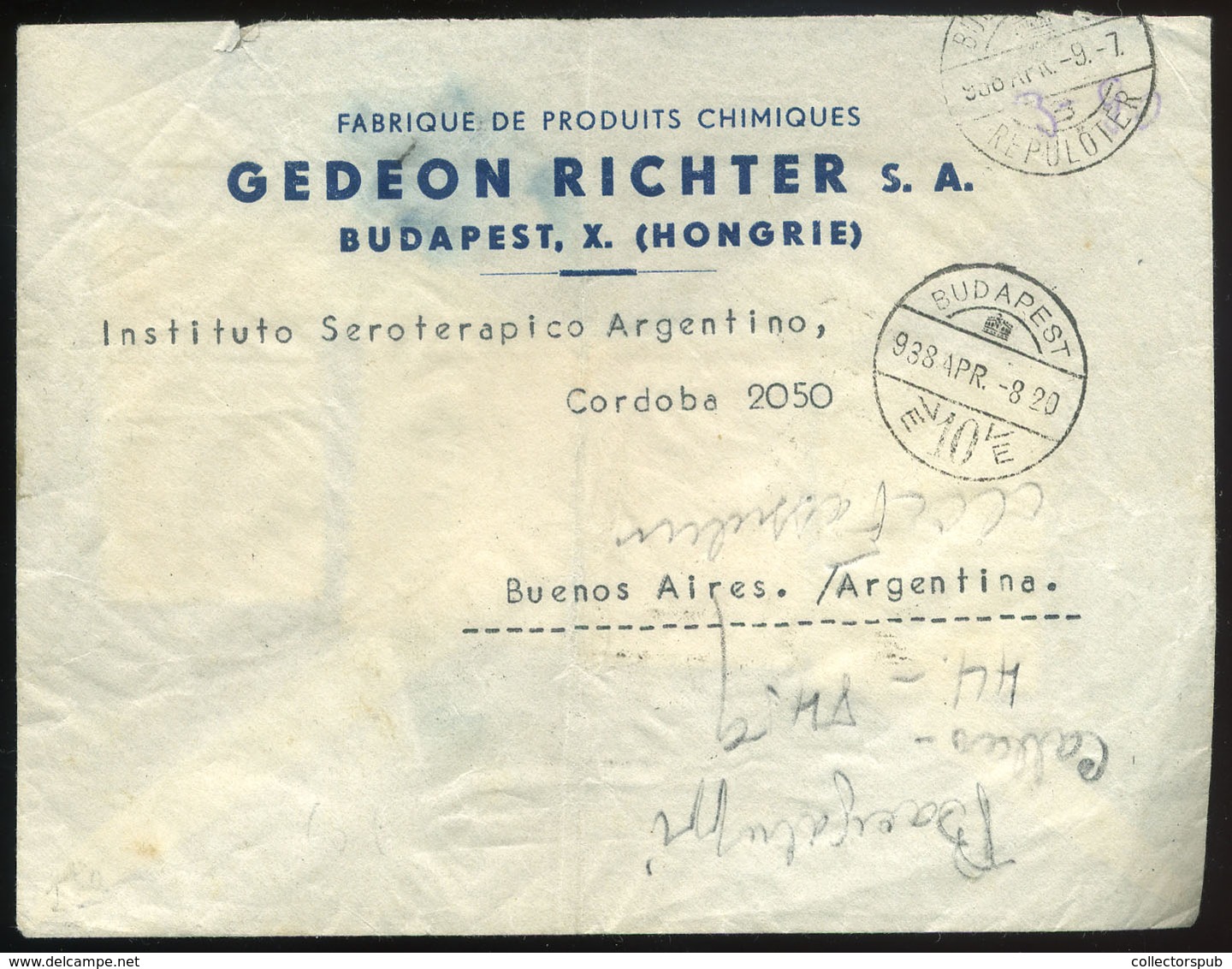 BUDAPEST 1939. Légi Levél Repülő-Arcképek Bérmentesítéssel Argentínába Küldve - Brieven En Documenten