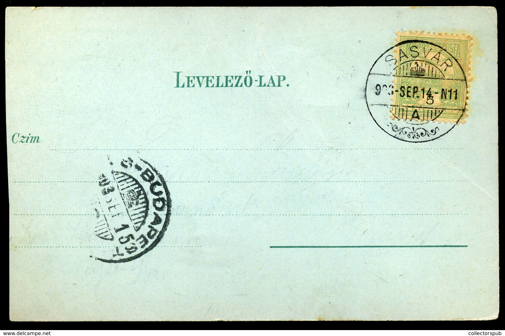 SASVÁR 1903 Litho Képeslap - Hongarije