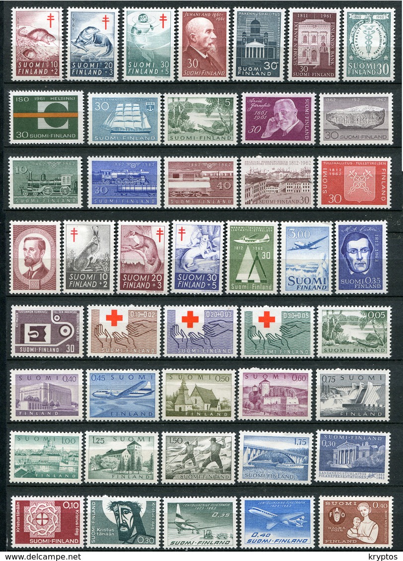 Finland. 44 Stamps - Unused With Invisible Hinge Marks - Verzamelingen