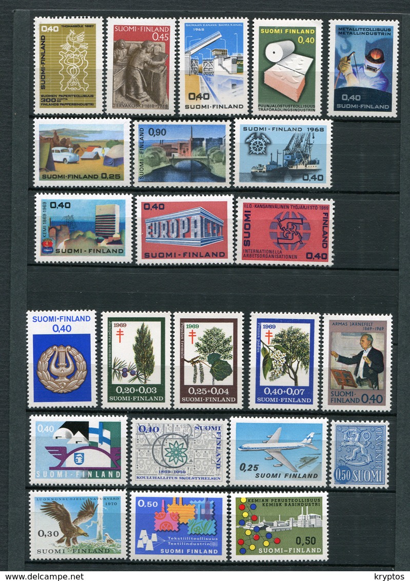 Finland. 23 Stamps - Unused With Invisible Hinge Marks - Collections