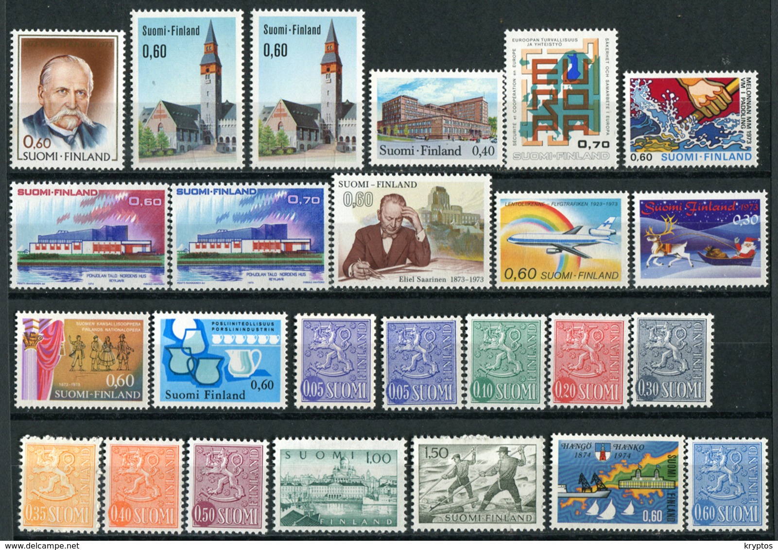 Finland. 25 Stamps - Unused With Invisible Hinge Marks - Collezioni