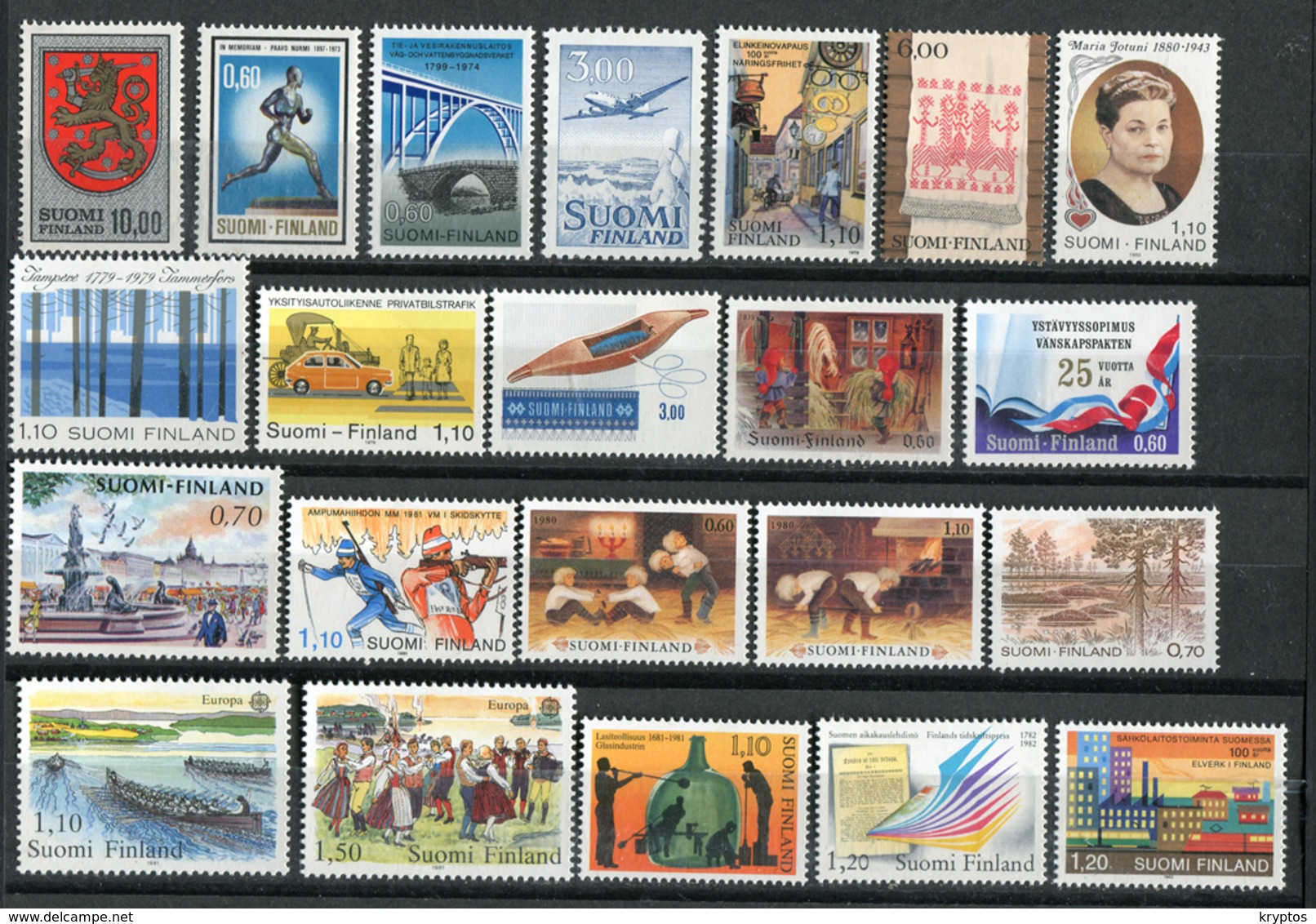 Finland. 22 Stamps - Unused With Invisible Hinge Marks - Verzamelingen