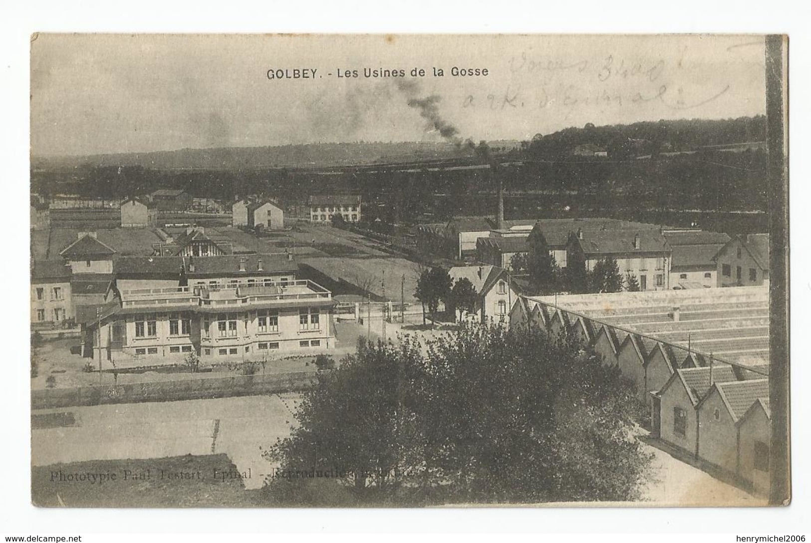 88 Vosges Golbey Les Usines De La Gosse 1915 - Other & Unclassified