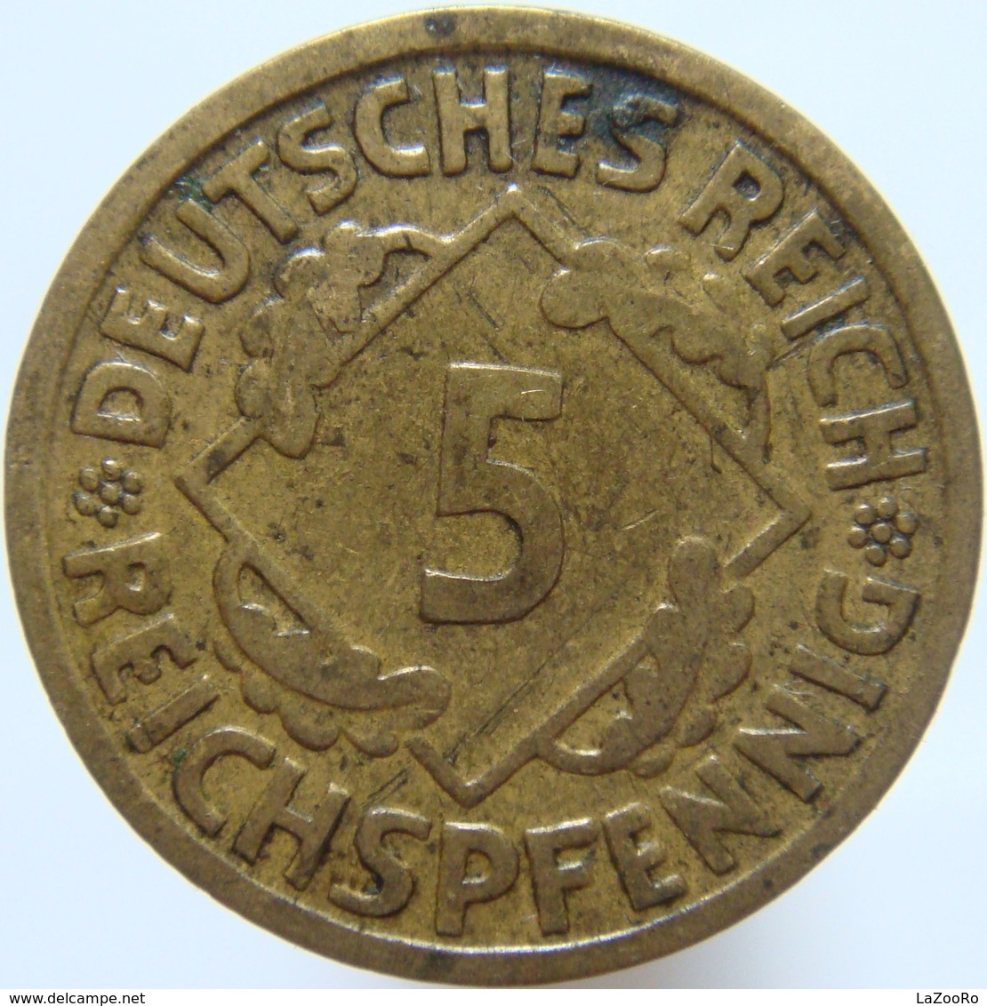 LaZooRo: Germany 5 Pfennig 1925 F XF - 5 Rentenpfennig & 5 Reichspfennig