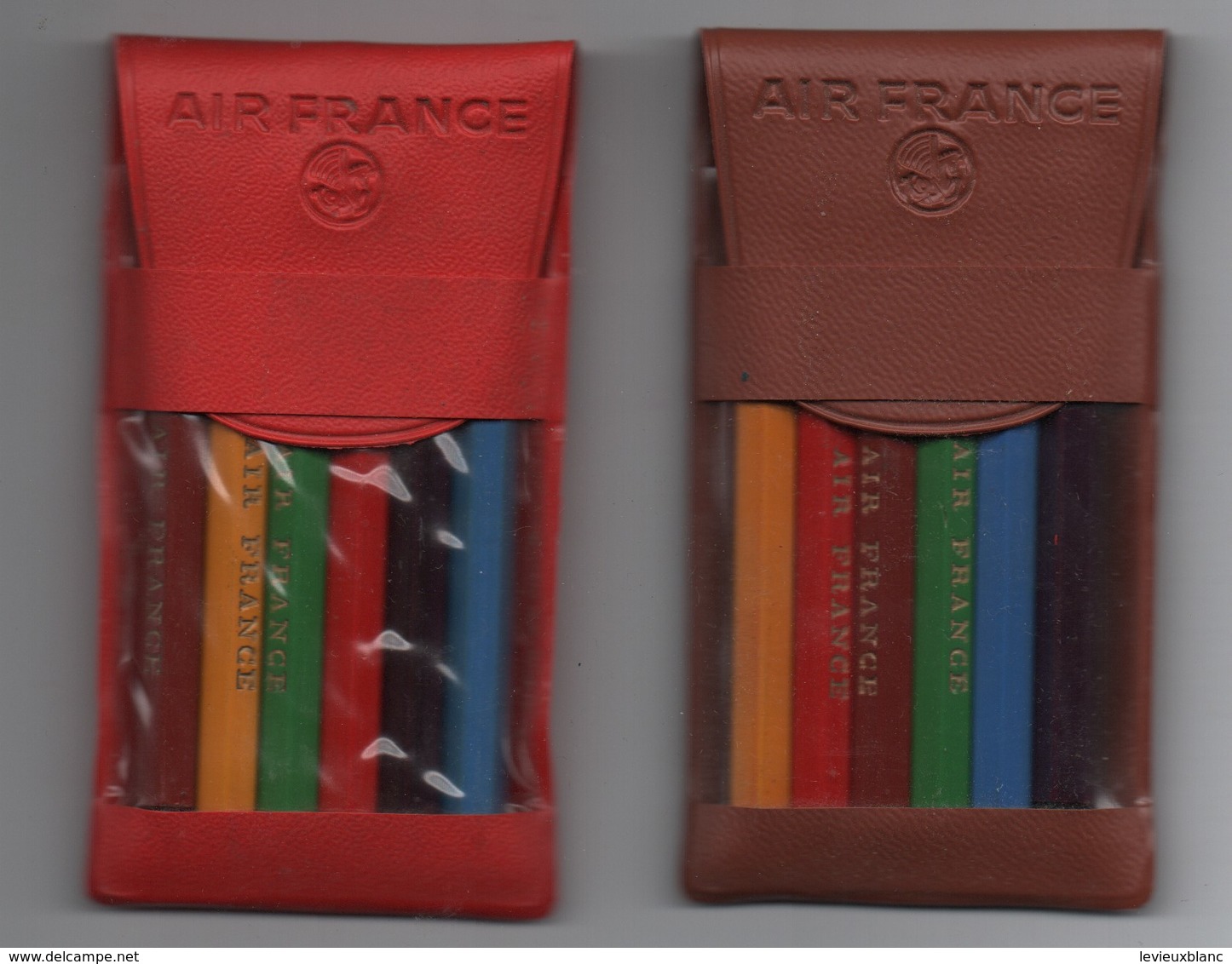 2 Petites Pochettes De Crayon De Coloriage Pour Enfants/AIR FRANCE/Cadeaupublicitaire / Vers 1950    JE241 - Altri & Non Classificati