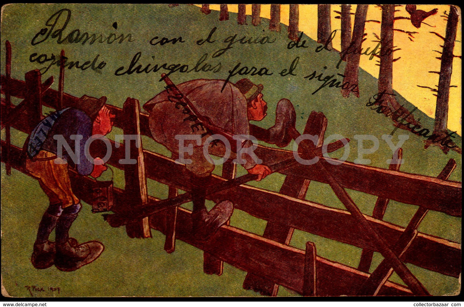 Austria Comic Humor Artist Signed R. Pick Hunter  Postcard - W5-1268 - Otros & Sin Clasificación