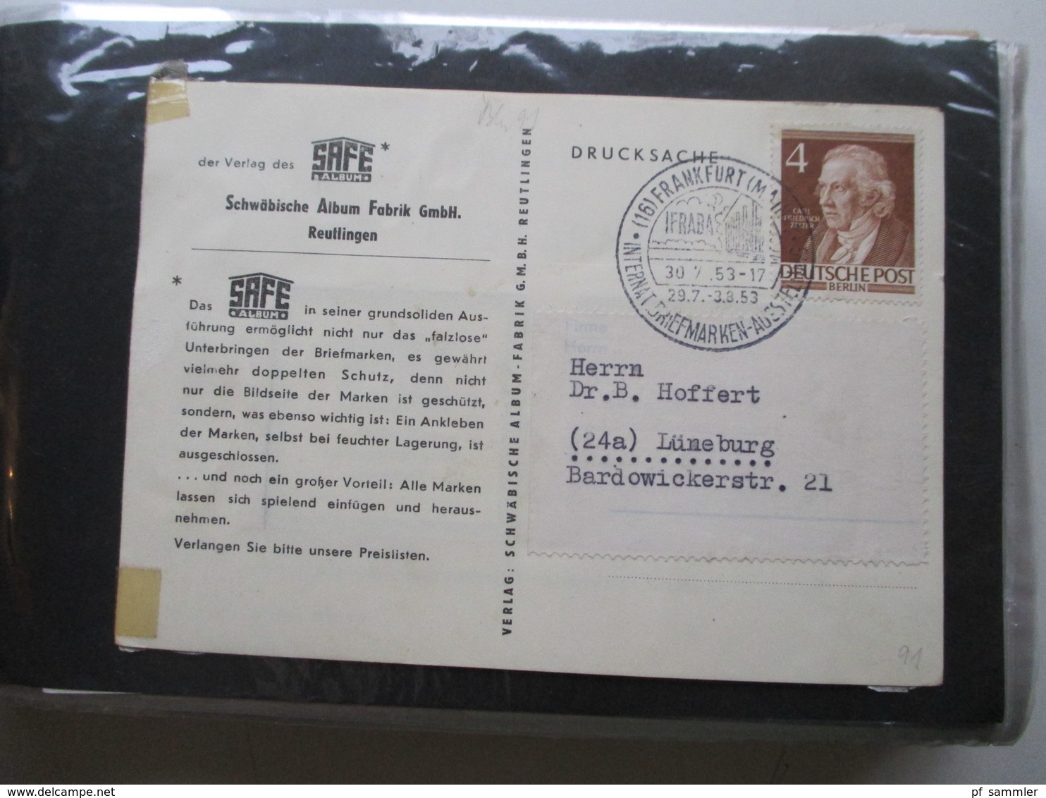Berlin Belegealbum 100 Stk. 1949 - 90 Einige Einschreiben Und Auch Luftpost Bedarf Und Sammlerbelege. Stöberposten! - Collezioni (in Album)