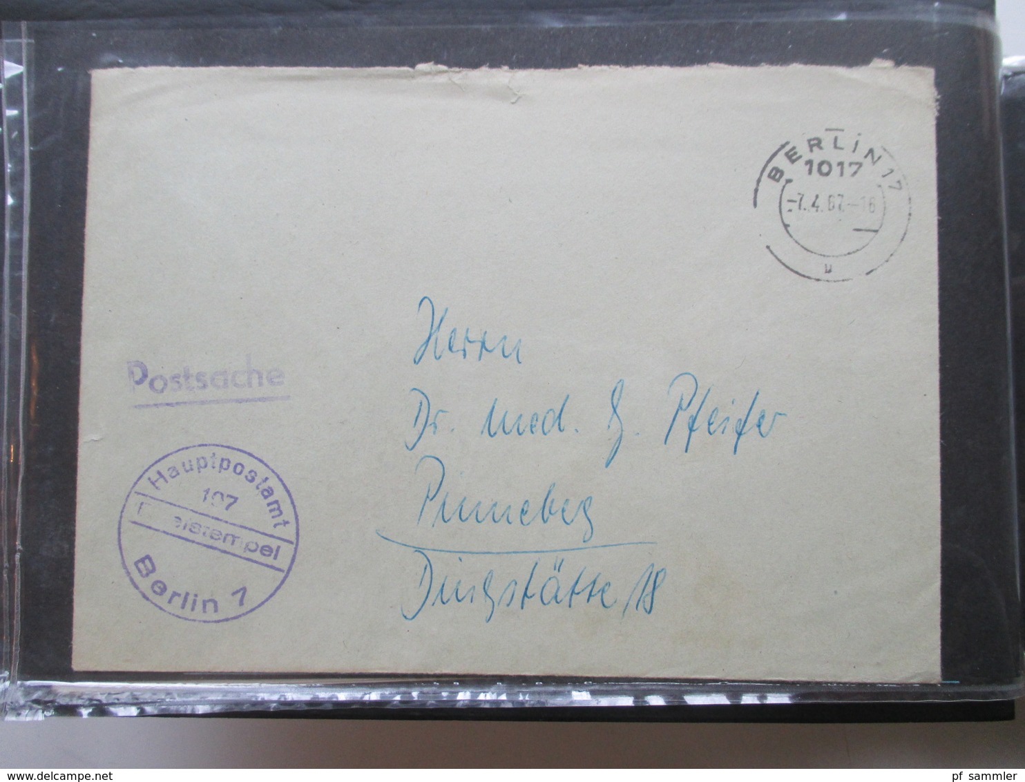 Berlin Belegealbum 100 Stk. 1949 - 90 einige Einschreiben und auch Luftpost Bedarf und Sammlerbelege. Stöberposten!