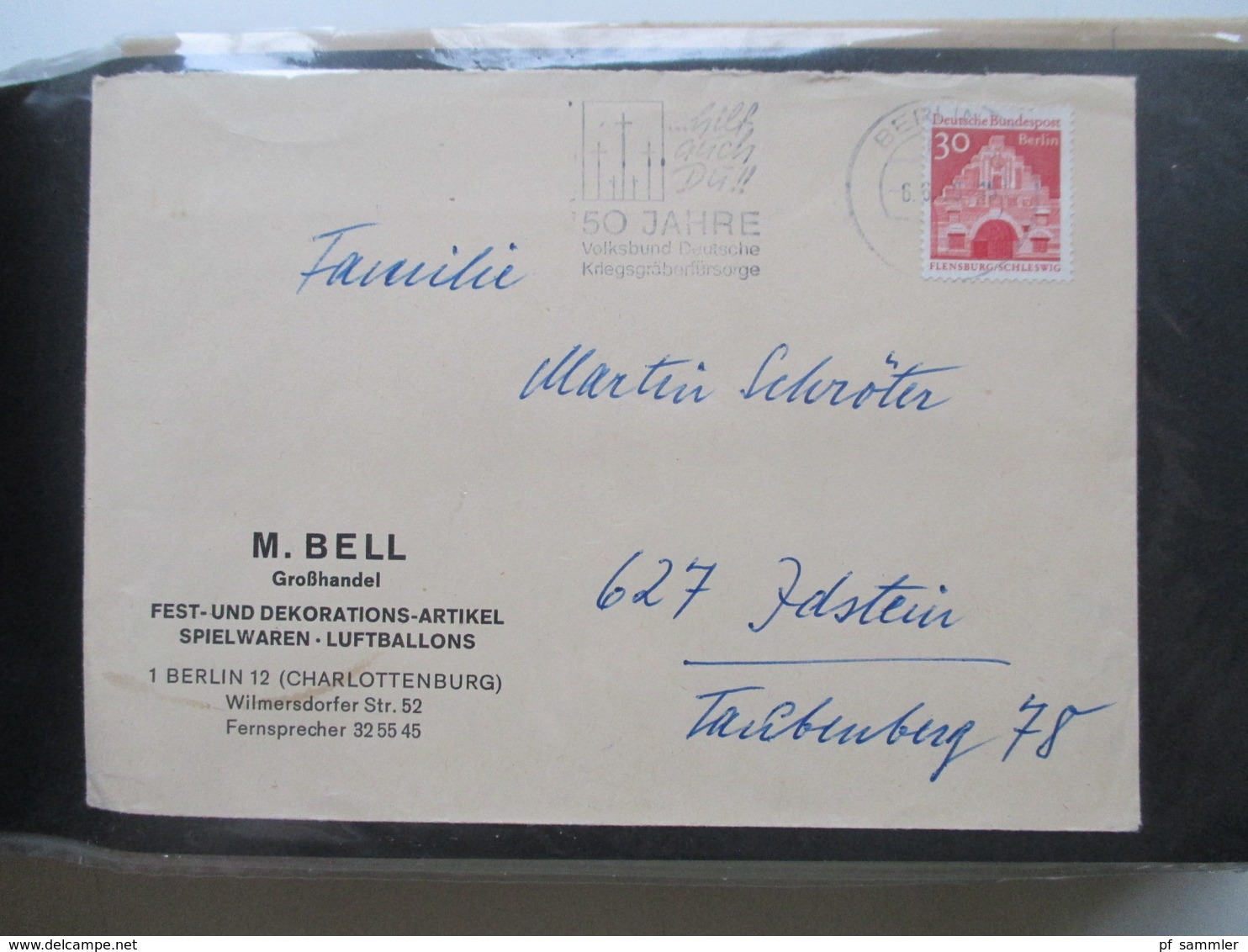 Berlin Belegealbum 100 Stk. 1949 - 90 einige Einschreiben und auch Luftpost Bedarf und Sammlerbelege. Stöberposten!