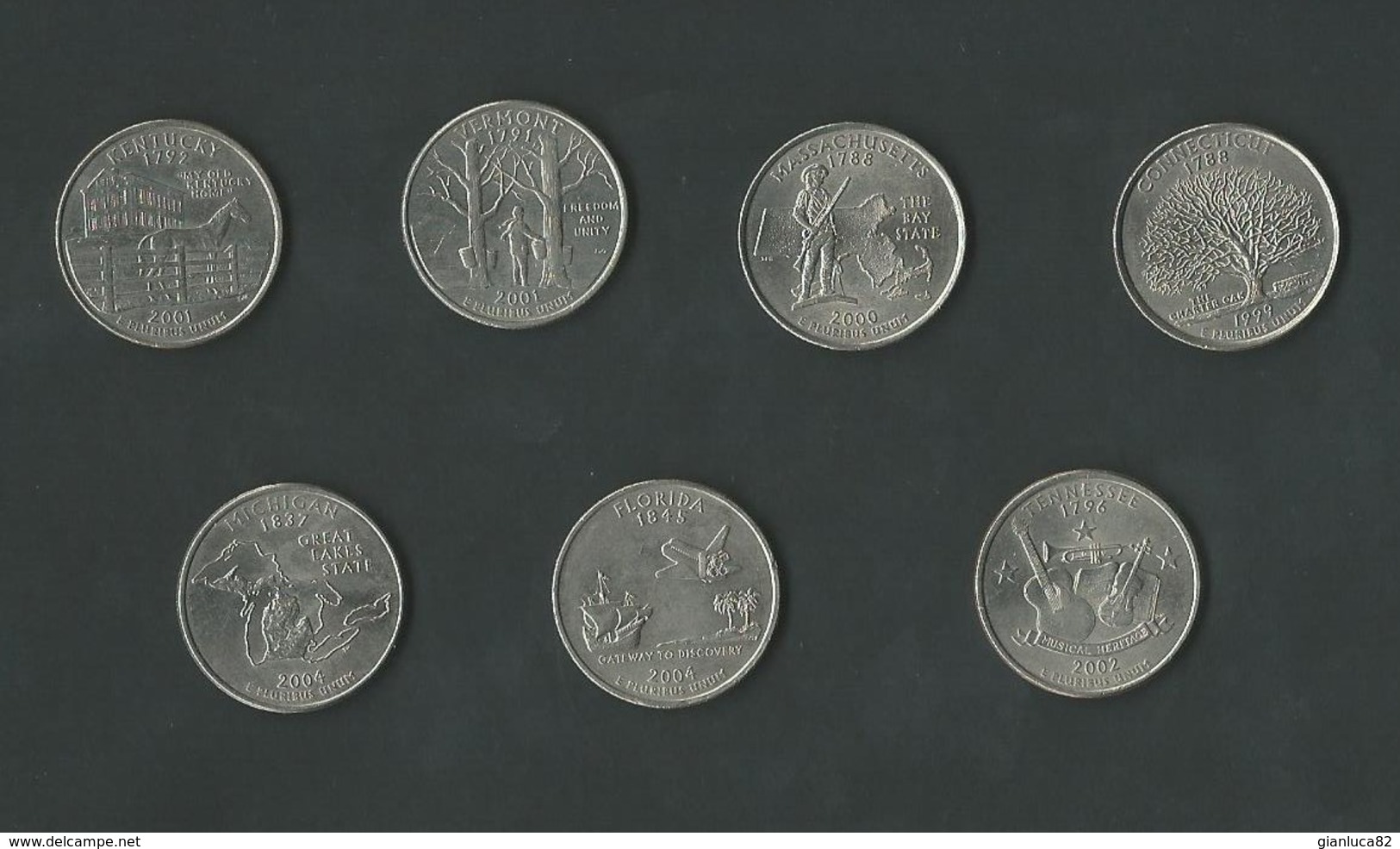 N.7 Monete Quarters Dollar Differenti United States Of America Anno 1999-2004 –(59) - Altri – America