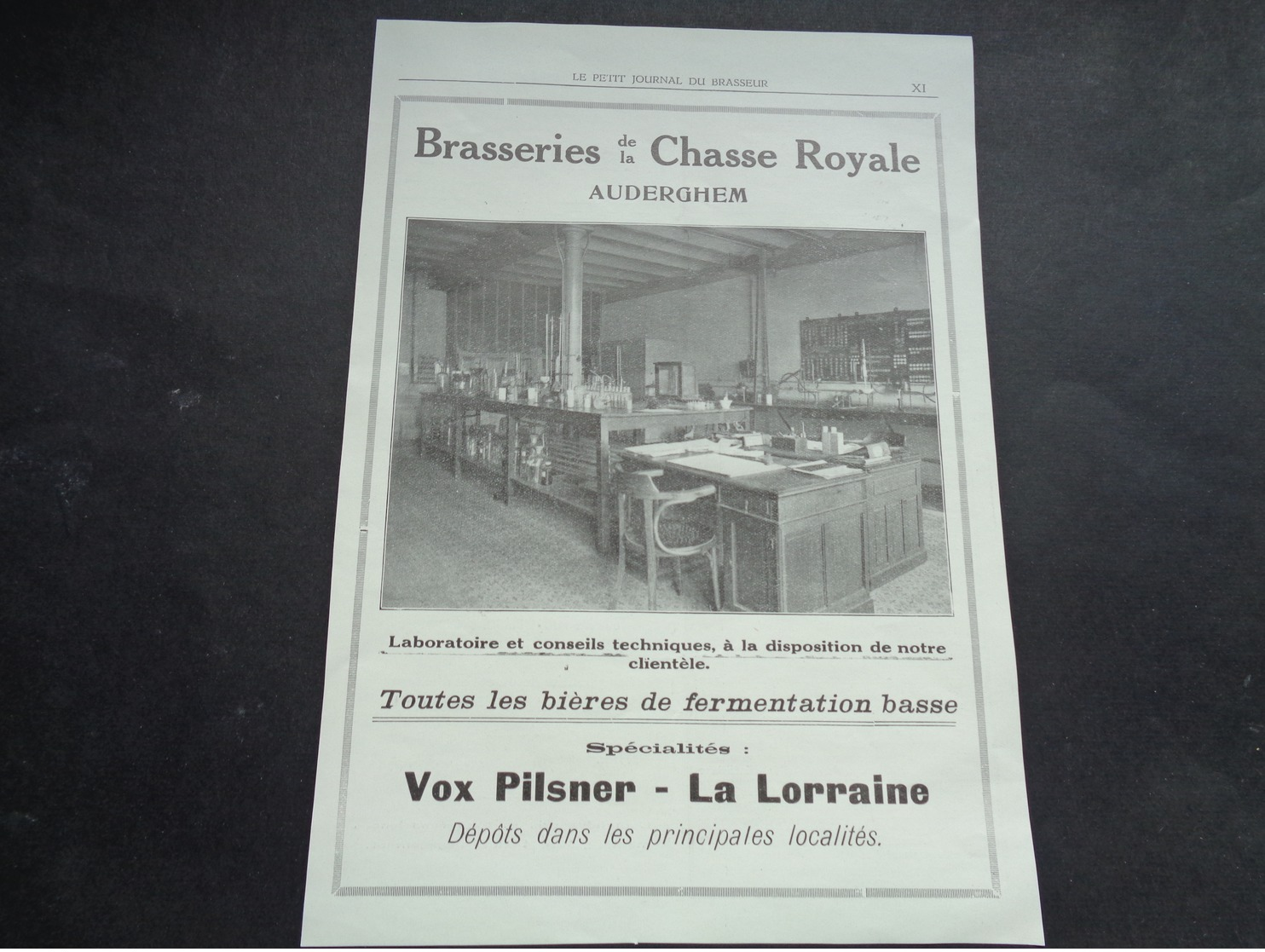 Origineel Knipsel ( 1816 ) Tijdschrift " Brasseur " Reclame Publicité  Bière Bier Brouwerij  Brasserie CHASSE ROYALE - Publicités