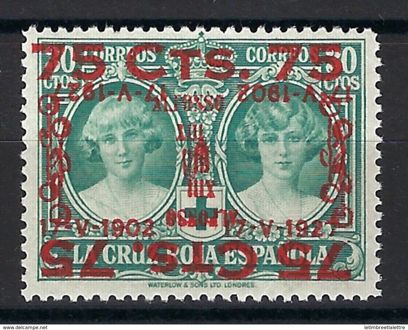 Europe - Espagne - N° 321 A ** - TB - Belle Série - Belle Qualité - RARE - Double Surcharge Dont 1 Renversée - Unused Stamps
