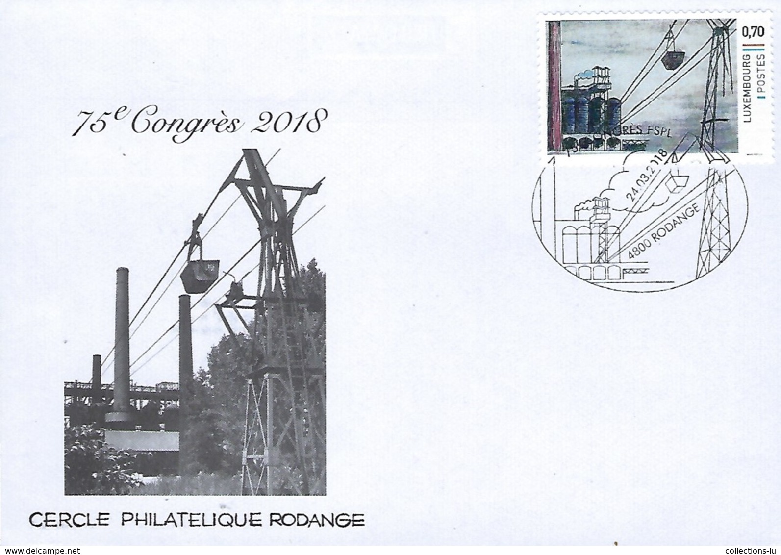 Luxembourg  -  FDC  -  24.3.2018  -  Cercle Philatélique Rodange - FDC